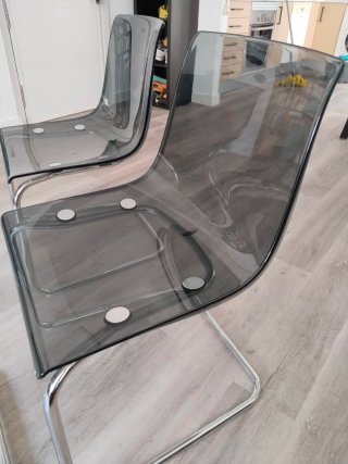 Conjunto 4 Sillas Comedor Transparentes