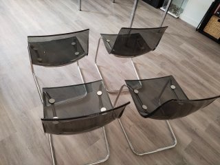 Conjunto 4 Sillas Comedor Transparentes