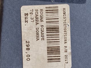 Sandali Hogan Plateau Pelle Nero Marrone Oro n. 37