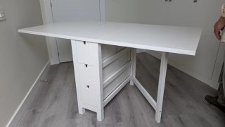 Mesa plegable IKEA blanca