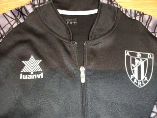 Chaqueta Luanvi AD Parla Fútbol Negra y Gris