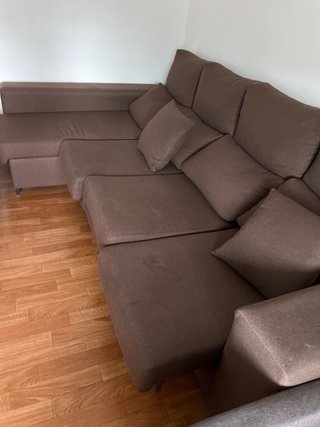 Sofá modular marrón tela