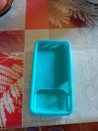 Funda móvil azul con textura