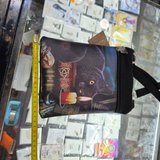 Bolso bandolera gato negro y vela