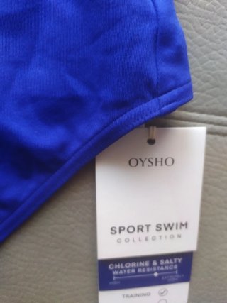 Bañador Oysho Deportivo Azul Mujer