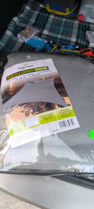 Toldo Vela Cuadrado Legreen 3.6x3.6M Gris A ESTREN