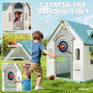 Casetta per Bambini 5 in 1 in PP Multicolore con P