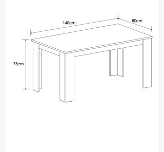 Mesa Comedor Gris y Cambrián + 4 Sillas