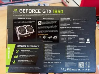 MSI GTX 1650 Tarjeta Gráfica