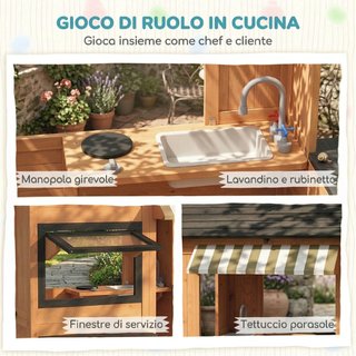 Casetta da Giardino per Bambini in Legno di Abete