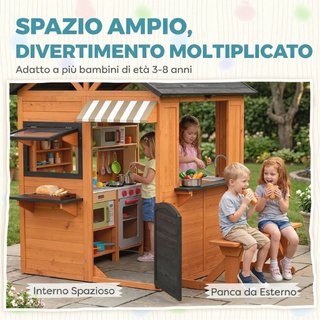 Casetta da Giardino per Bambini in Legno di Abete