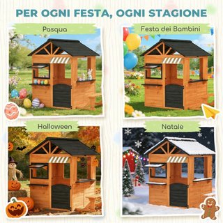 Casetta da Giardino per Bambini in Legno di Abete