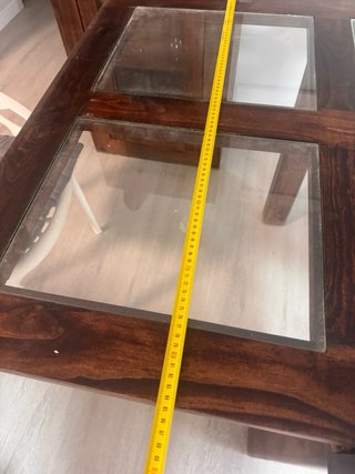 Mesa Comedor Madera y Cristal