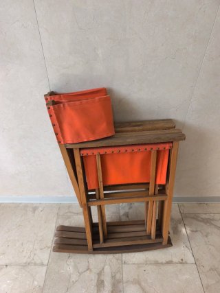 2 Sillas Mecedoras plegables Madera y Tela