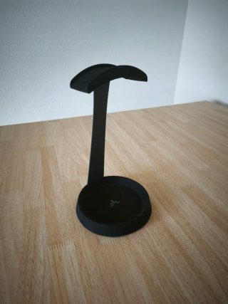 Soporte Auriculares Negro Base Redonda