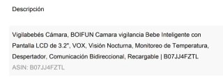 Cámara Vigilabebés BOIFUN con Pantalla