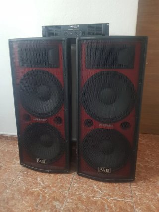 Equipo profesional PAD 2x15 dobles Negros y Rojos
