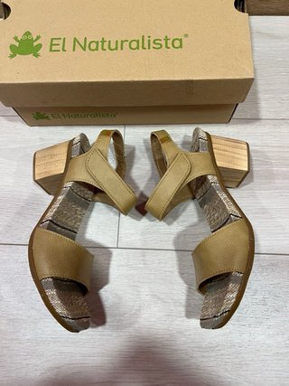 El Naturalista Sandalias Tacón Cuña Piel Talla 39