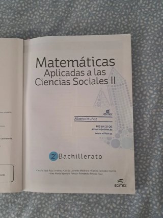 Matemáticas Aplicadas a las Ciencias Sociales I...