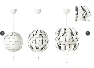 Lámpara de techo IKEA retráctil