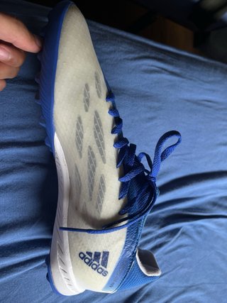 Zapatillas fútbol Adidas niño azul/blanco