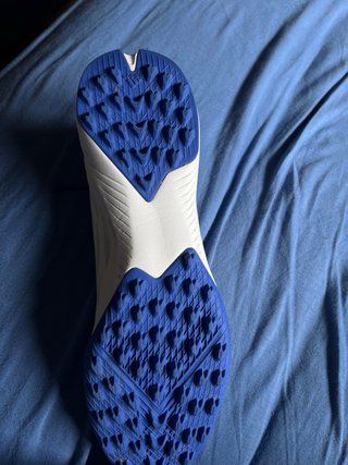 Zapatillas fútbol Adidas niño azul/blanco