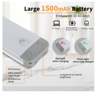2 Luci LED Armadio Sensore Movimento Magnetiche