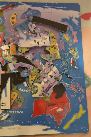 Juego educativo mapa mundi imanes