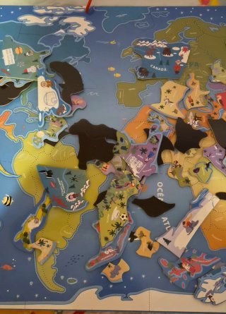 Juego educativo mapa mundi imanes