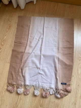 Manta de Cachemira Beige y Marrón