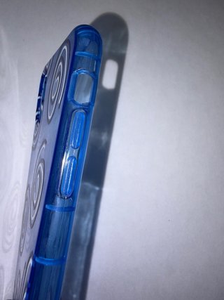 Custodia iPhone XS blu con spirali