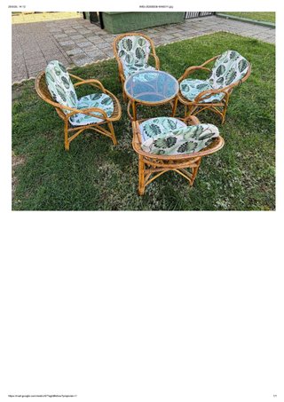 Conjunto 4 sillones y mesa ratán terraza