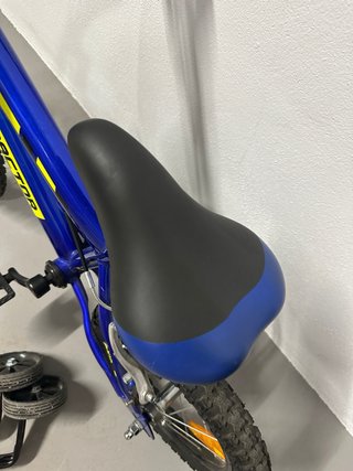 Bicicleta infantil azul con