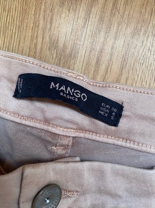 Pantalones Mango Rosa con Cremalleras
