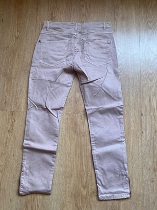 Pantalones Mango Rosa con Cremalleras