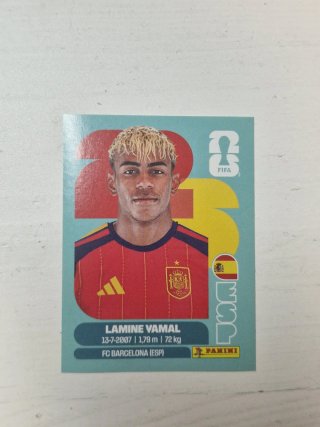 Cromo Lamine Yamal Mundial 2026 Panini