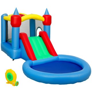 Castello Gonfiabile Trampolino 4 in 1, Scivolo,