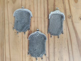 3 Monederos anillas plata Vintage