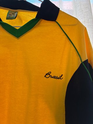 Polo Brasil Vintage Retro Amarillo