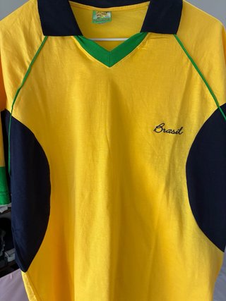 Polo Brasil Vintage Retro Amarillo