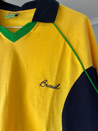Polo Brasil Vintage Retro Amarillo