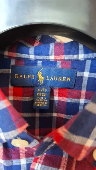 Camisa Ralph Lauren cuadros azul y rojo