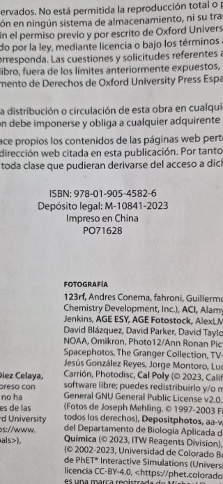 Libro química 2do bachillerato (Oxford)