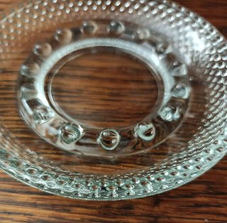 Set 3 piattini vetro vintage anni '60/'70