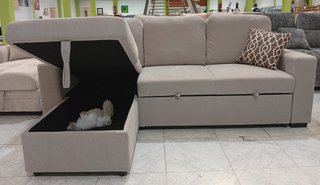 Sofá Cama Luke, Beige. Arcón. Cómodo ¡EN REBAJA!