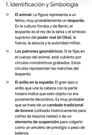 Figura Bronce Dogón Bení