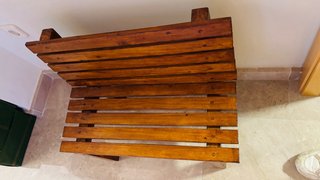 Mini banco infantil de madera artesanal 85cm