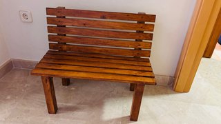 Mini banco infantil de madera artesanal 85cm
