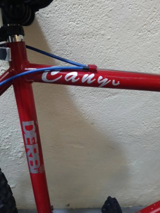 Bicicleta de montaña roja, sillin hergonomico.
