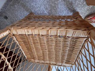 Butaca de mimbre artesanal